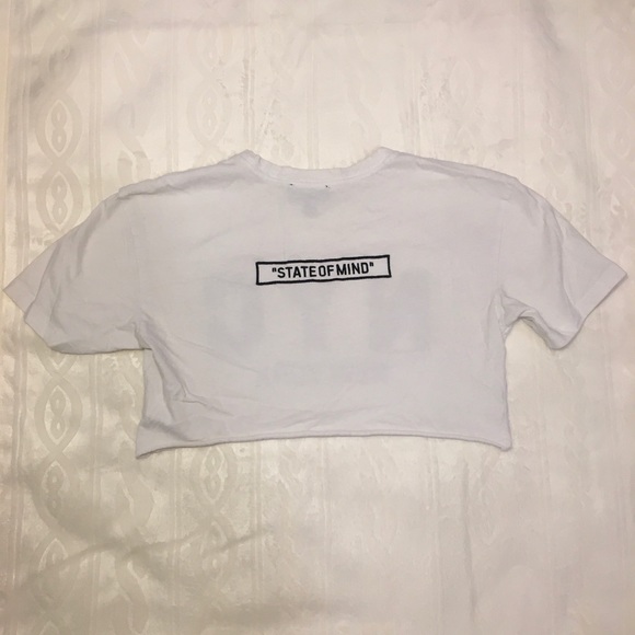 TopShop NYC Cropped Graphic Tee CropTop TShirt - Picture 2 of 3